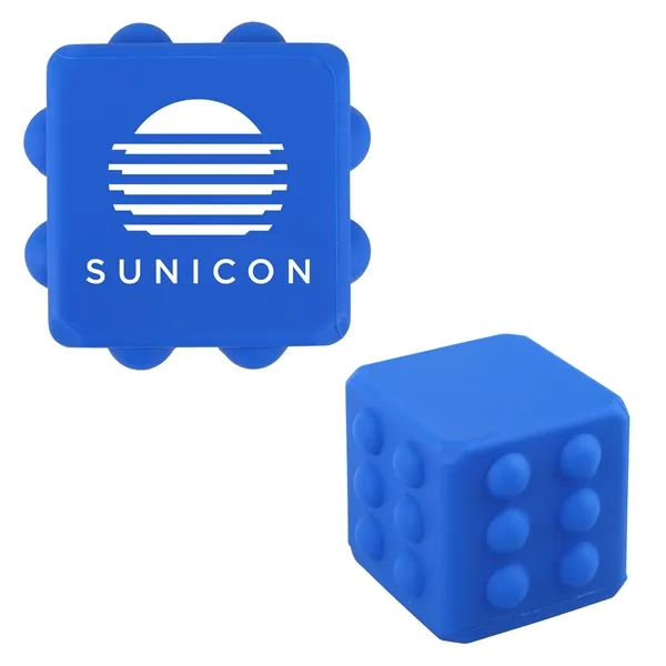 Cube-shaped stress reliever with poppable silicone bubbles.... from ASI 61966 HPG / Mixie