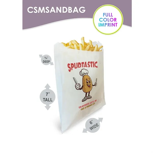 6" x 7" Grease resistant white paper sandwich bags with full... from ASI 45795 Colorguppy Printing