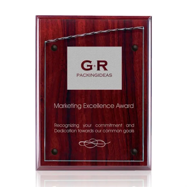 Plaque - Rosewood/Starfire.... from ASI 84592 St Regis Group / Prestige Glass