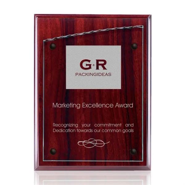 Plaque - Rosewood/Starfire.... from ASI 84592 St Regis Group / Prestige Glass
