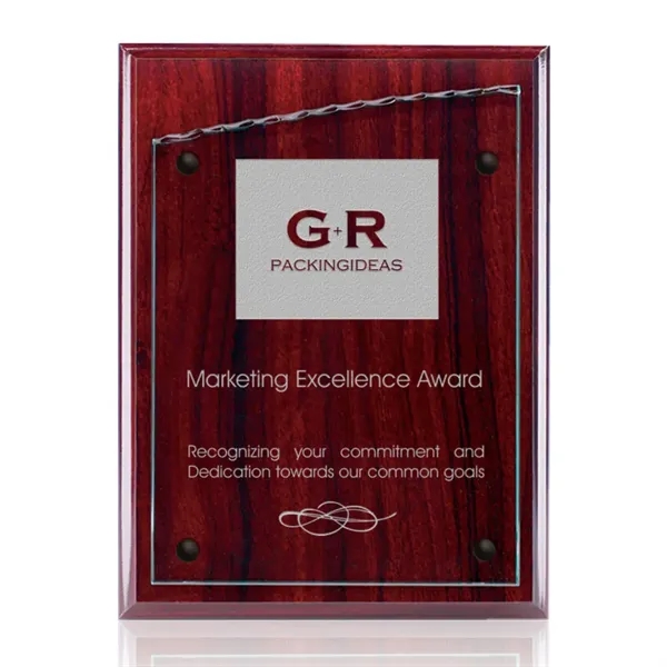 Plaque - Rosewood/Starfire.... from ASI 84592 St Regis Group / Prestige Glass