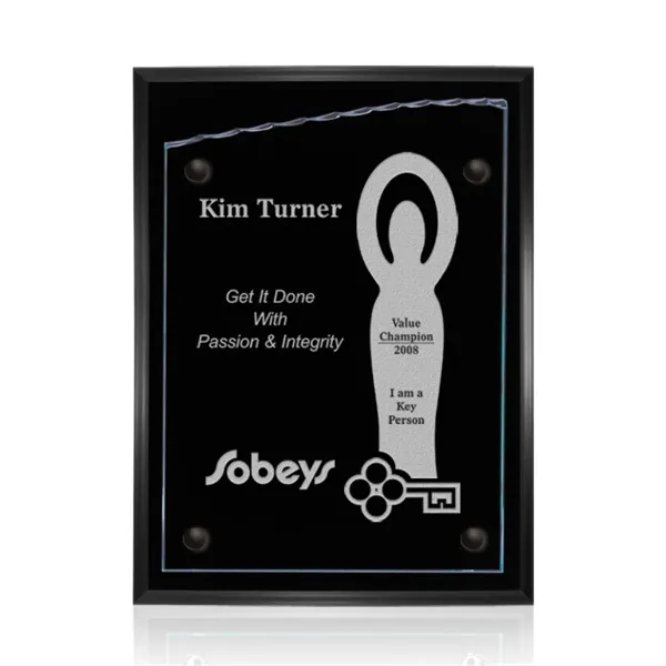 Plaque. Black/Starfire.... from ASI 84592 St Regis Group / Prestige Glass