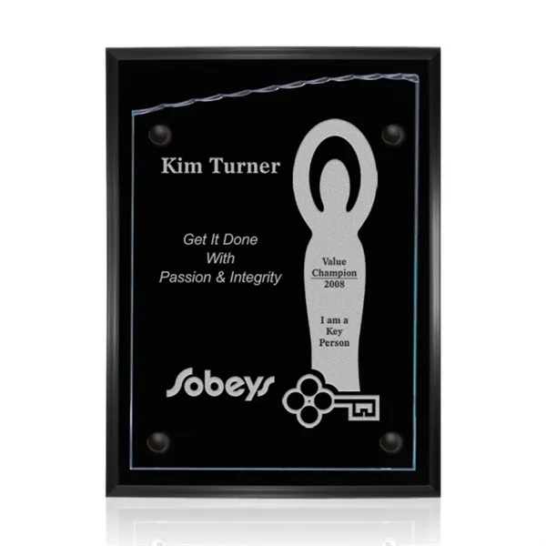 Plaque. Black/Starfire.... from ASI 84592 St Regis Group / Prestige Glass