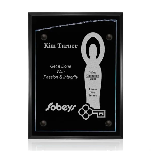 Plaque. Black/Starfire.... from ASI 84592 St Regis Group / Prestige Glass