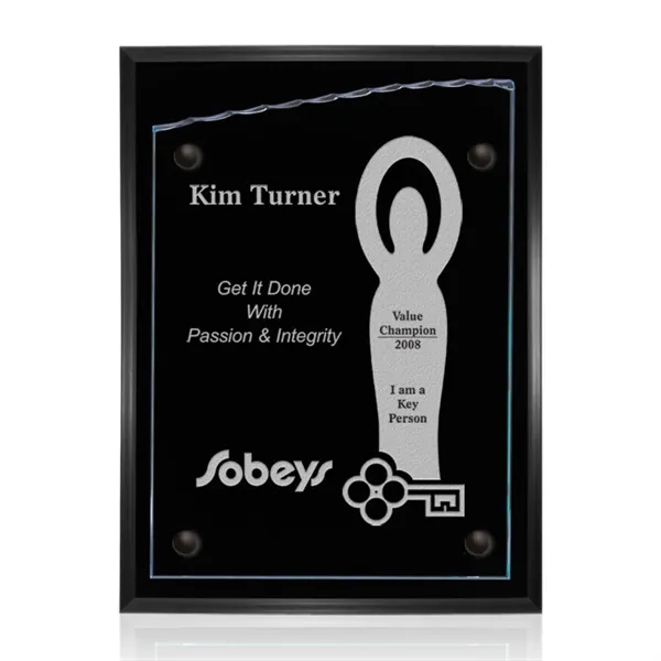 Plaque. Black/Starfire.... from ASI 84592 St Regis Group / Prestige Glass