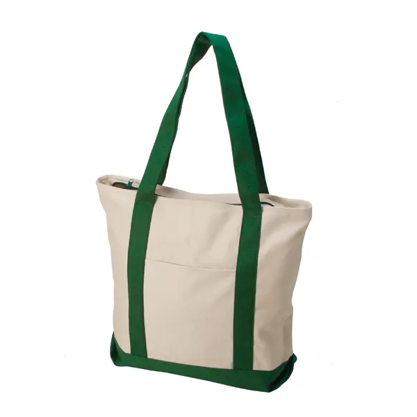 19" x 15" x 4.5" cotton boar tote with zipper closure,... from ASI 37980 Bagworld