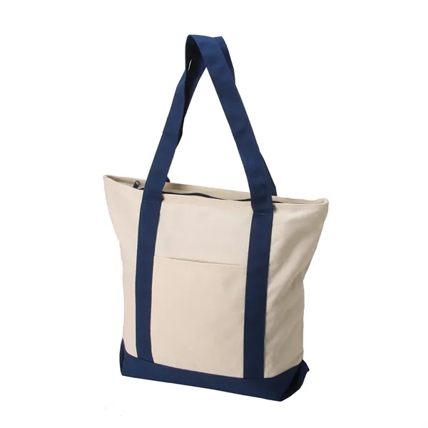19" x 15" x 4.5" cotton boar tote with zipper closure,... from ASI 37980 Bagworld