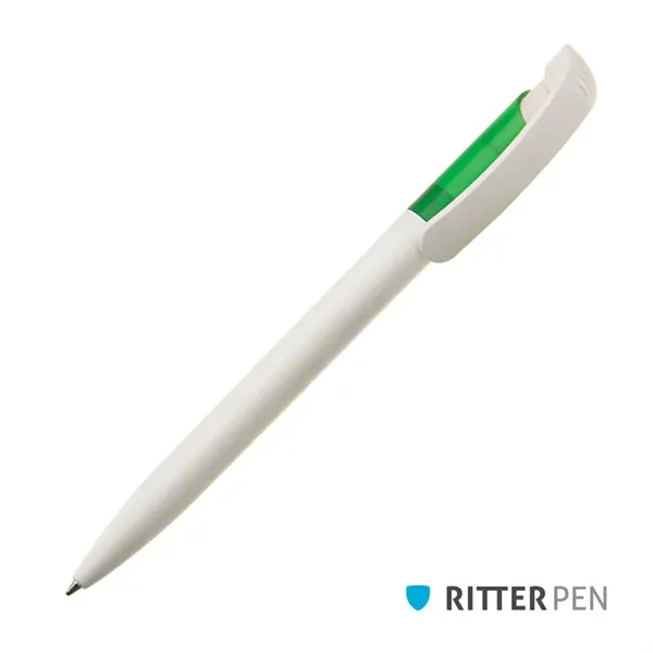 Plastic click-action ballpoint pen. Barrel and clip are made of bio-based... from ASI 84592 St Regis Group