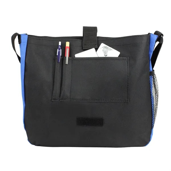 13 1/2" x 12 1/2" x 3 1/2" polyester messenger bag... from ASI 37980 Bagworld
