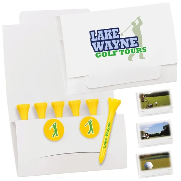 6-2 Golf Tee Packet - 3-1/4" Tee... from ASI 40480 Koozie Group / Norwood