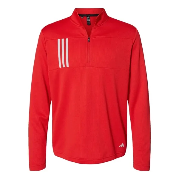 Adidas 3-Stripes Double Knit Quarter-Zip Pullover... from ASI 84358 S&S Activewear