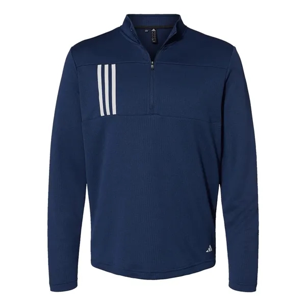 Adidas 3-Stripes Double Knit Quarter-Zip Pullover... from ASI 84358 S&S Activewear