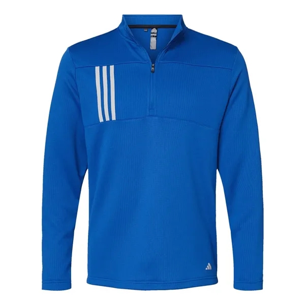 Adidas 3-Stripes Double Knit Quarter-Zip Pullover... from ASI 84358 S&S Activewear