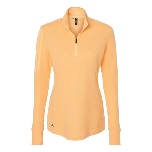 Adidas Women's 3-Stripes Quarter-Zip Sweater... from ASI 84358 S&S Activewear