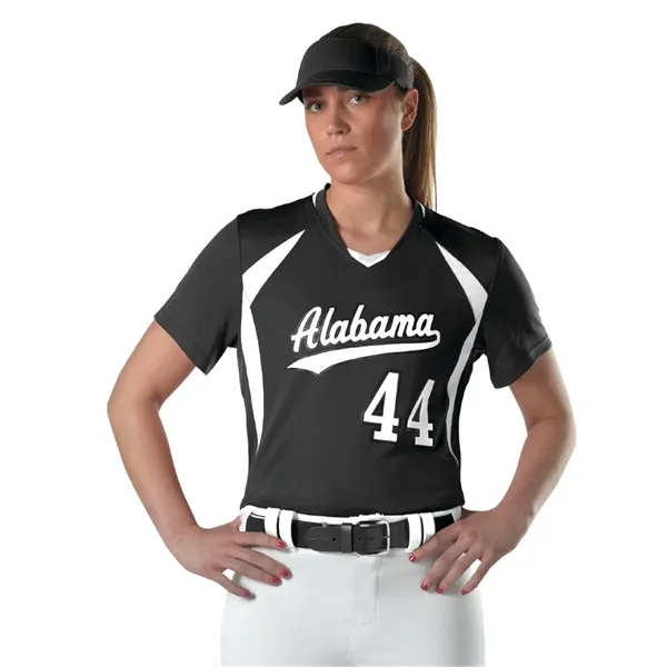 Girls' Short Sleeve Fastpitch Jersey... from ASI 84358 S&S Activewear