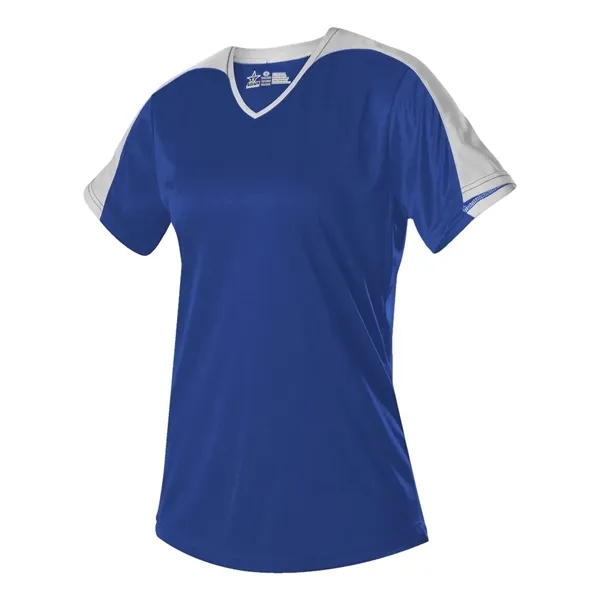 Women's Vneck Fastpitch Jersey... from ASI 84358 S&S Activewear