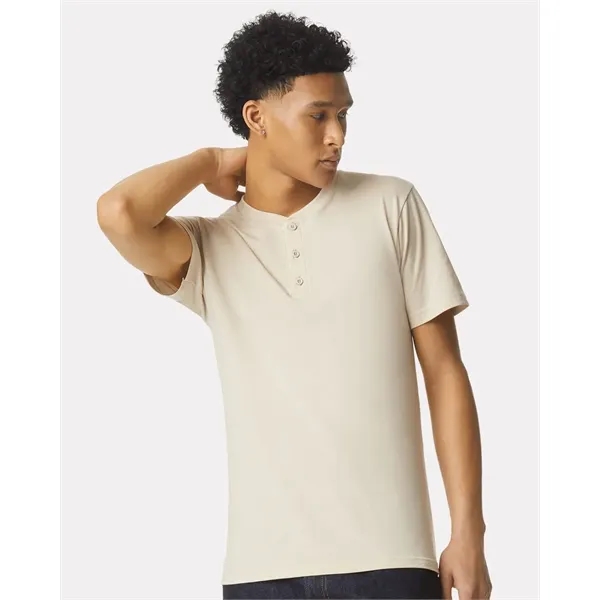 American Apparel Unisex CVC Henley Tee... from ASI 84358 S&S Activewear