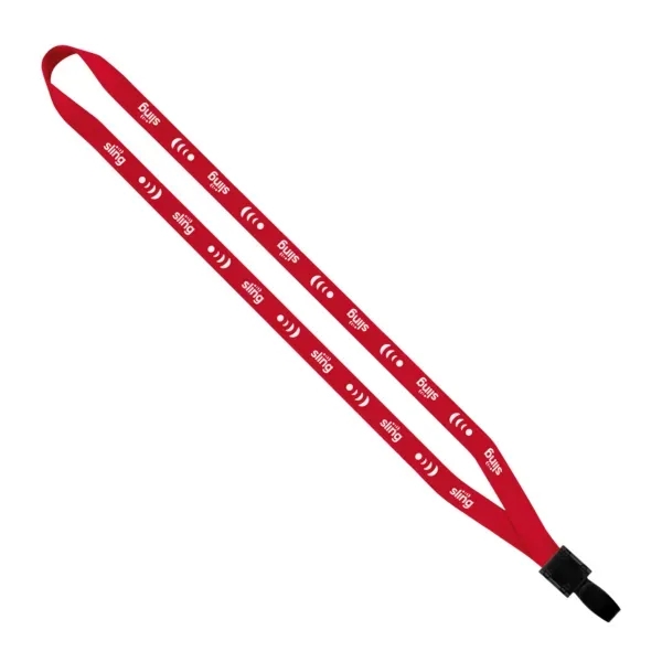 1/2" polyester lanyard with non-swivel plastic hook.... from ASI 88060 Snugz/USA Inc / SnugZ USA®