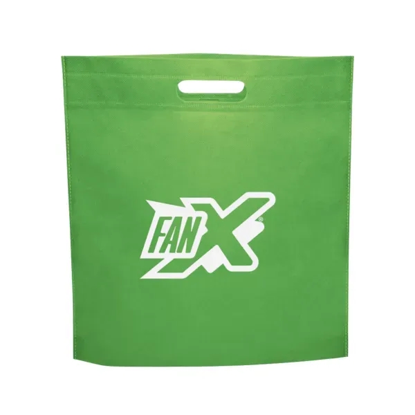 15" x 16" x 2.5" non-woven polypropylene tote bag with die-cut... from ASI 88060 Snugz/USA Inc