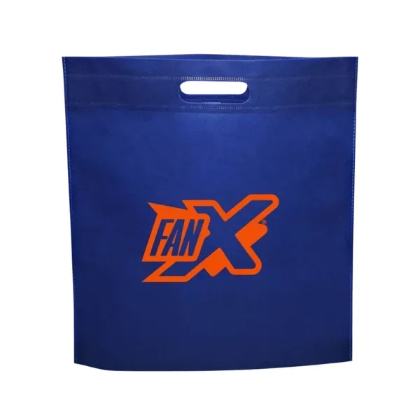 15" x 16" x 2.5" non-woven polypropylene tote bag with die-cut... from ASI 88060 Snugz/USA Inc