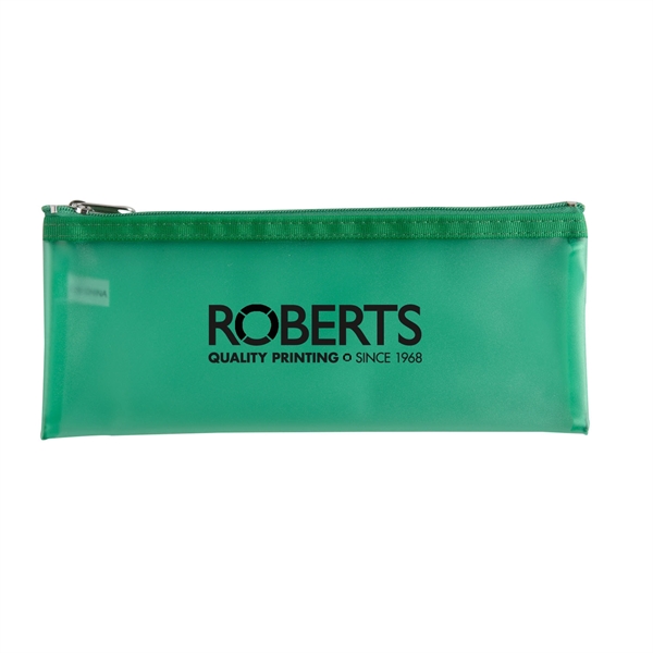 PVC-constructed frosted pencil pouch is perfect for storing pencils, pens, erasers... from ASI 52840 Evans Manufacturing