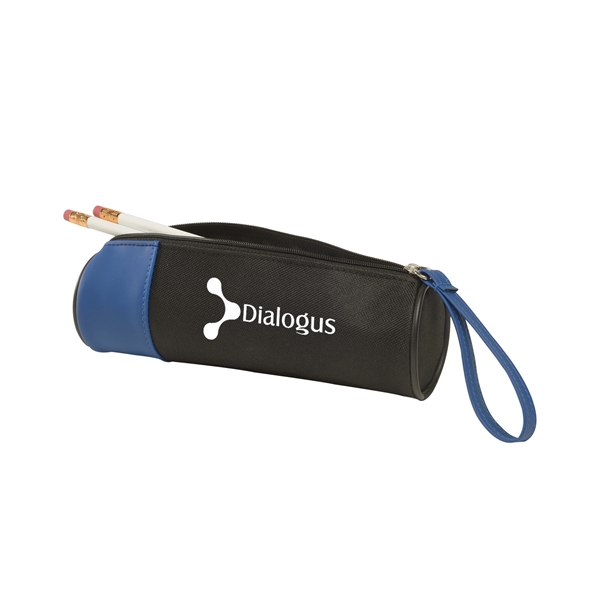 Polyester pencil case with zippered main compartment and wrist strap. ... from ASI 52840 Evans Manufacturing