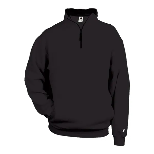Quarter-zip pullover made of ring-spun cotton/polyester fleece featuring a hidden tunnel... from ASI 84358 S&S Activewear