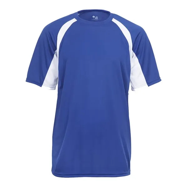 Short sleeve youth shirt with contrast panel... from ASI 84358 S&S Activewear