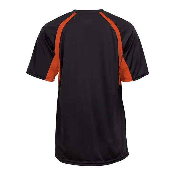 Short sleeve youth shirt with contrast panel... from ASI 84358 S&S Activewear