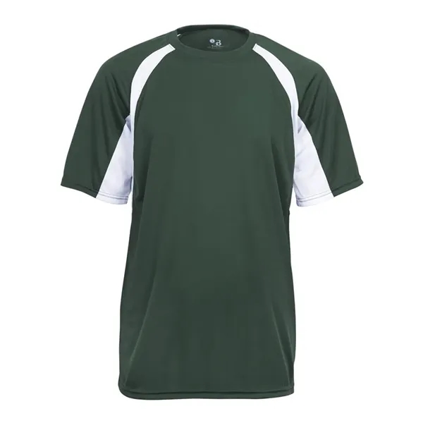 Short sleeve youth shirt with contrast panel... from ASI 84358 S&S Activewear