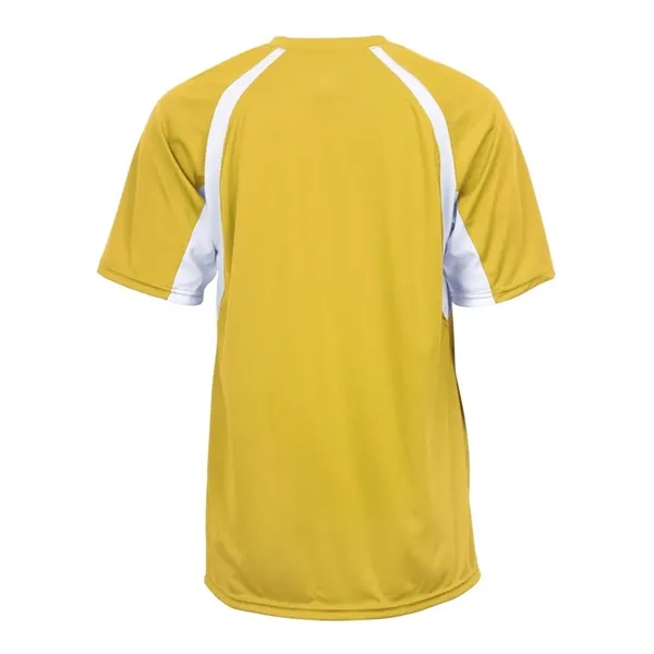 Short sleeve youth shirt with contrast panel... from ASI 84358 S&S Activewear