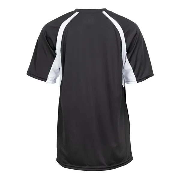 Short sleeve youth shirt with contrast panel... from ASI 84358 S&S Activewear