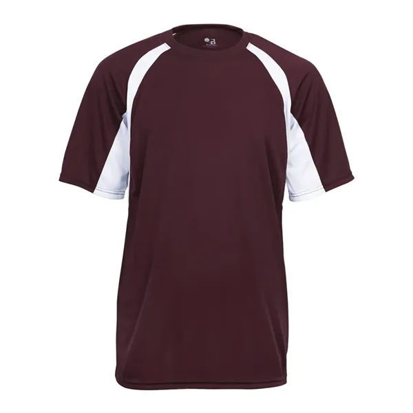 Short sleeve youth shirt with contrast panel... from ASI 84358 S&S Activewear