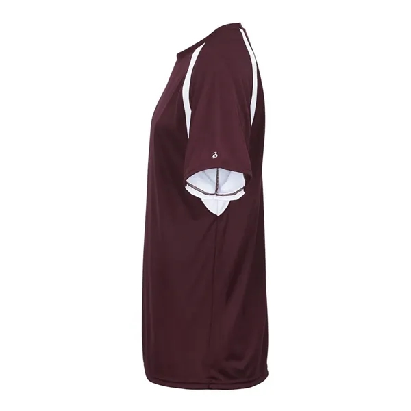 Short sleeve youth shirt with contrast panel... from ASI 84358 S&S Activewear