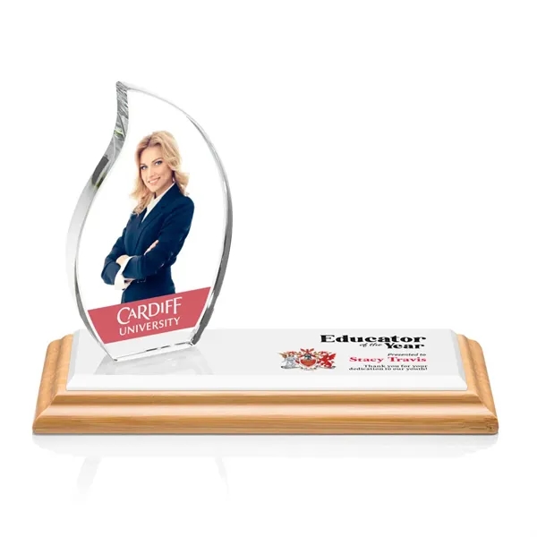 The Northam Flame VividPrint™ features a 4.5" Starfire Crystal Flame mounted... from ASI 84592 St Regis Group / St Regis