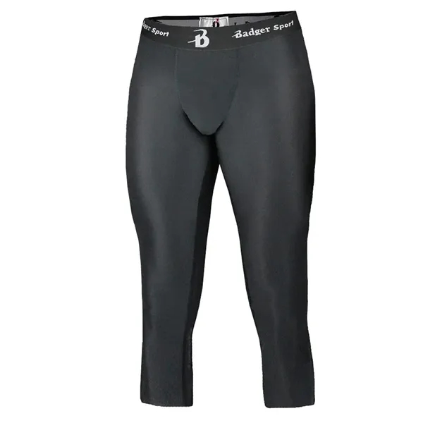 Calf length compression tights with exposed elastic waistband, youth... from ASI 84358 S&S Activewear