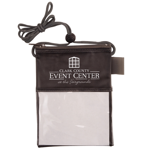 Badge holder with adjustable toggle, front pocket, back pocket and side... from ASI 52840 Evans Manufacturing