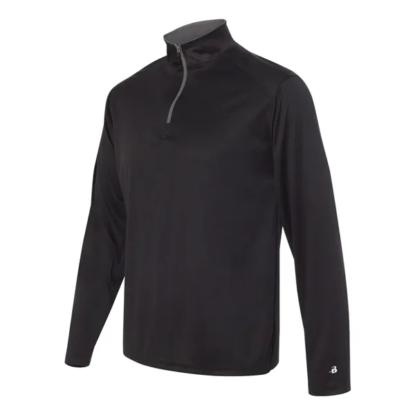 Quarter zip pullover with contrasting inner collar... from ASI 84358 S&S Activewear