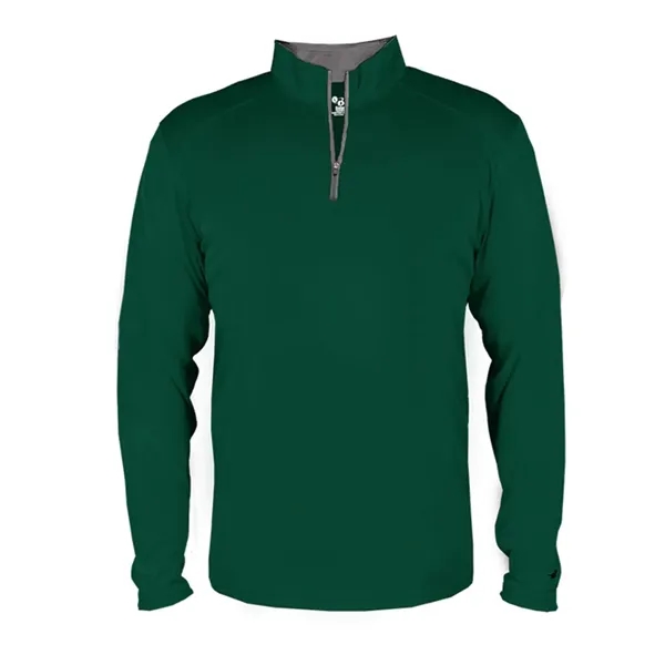 Quarter zip pullover with contrasting inner collar... from ASI 84358 S&S Activewear