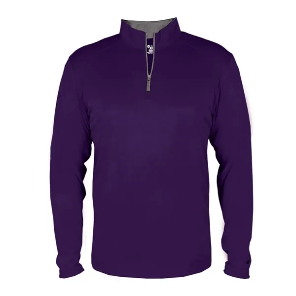 Quarter zip pullover with contrasting inner collar... from ASI 84358 S&S Activewear