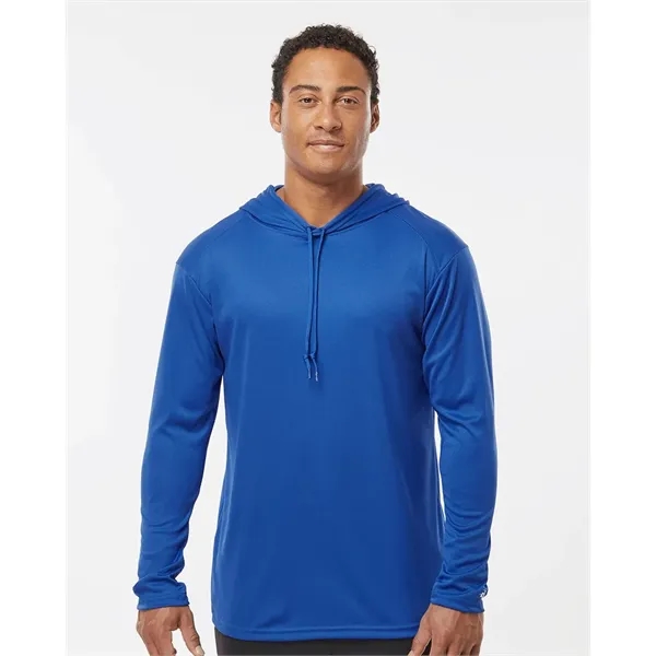 Long-sleeve hooded t-shirt with drawcord... from ASI 84358 S&S Activewear