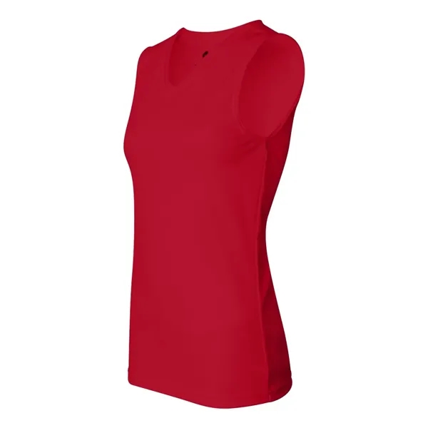 Women's sleeveless sporty t-shirt with moisture management fabric. Blank product.... from ASI 84358 S&S Activewear