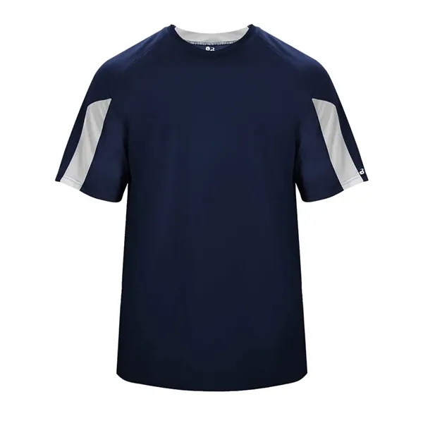 Moisture-wicking, breathable, antimicrobial Striker tee made with 100% polyester with small... from ASI 84358 S&S Activewear