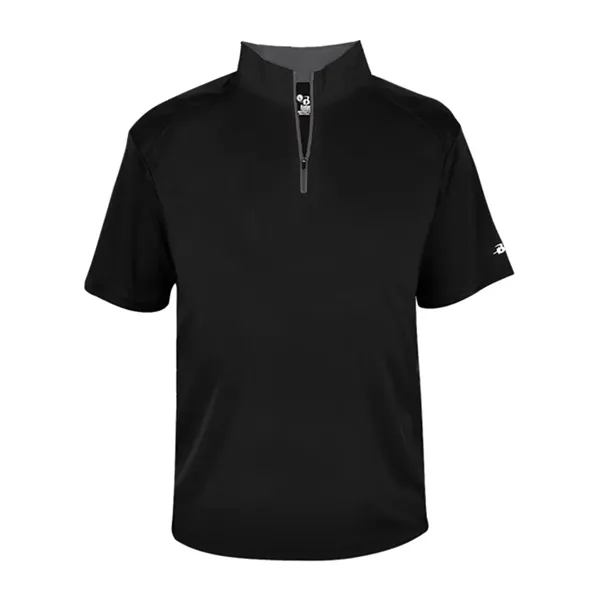 Sort sleeve quarter zip with contrast inner collar... from ASI 84358 S&S Activewear