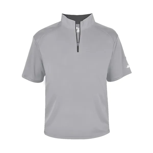 Sort sleeve quarter zip with contrast inner collar... from ASI 84358 S&S Activewear