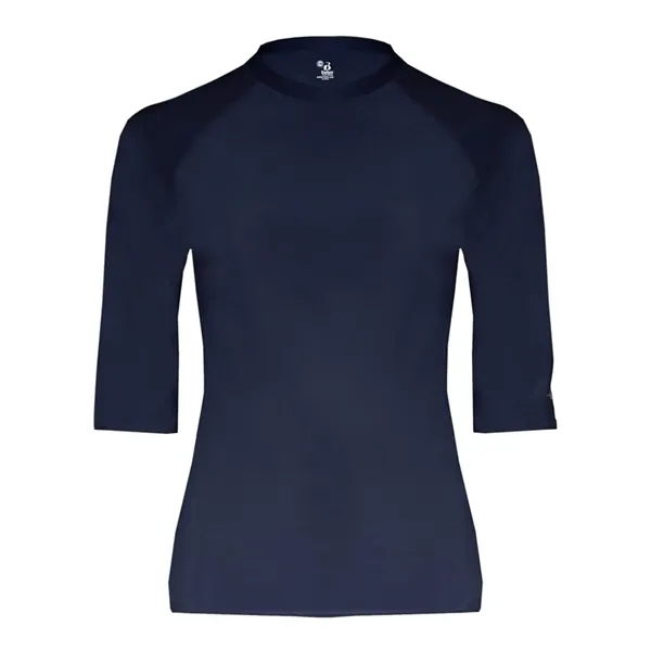 Half-sleeve compression crew neck T-shirt made of polyester/spandex with moisture management.... from ASI 84358 S&S Activewear