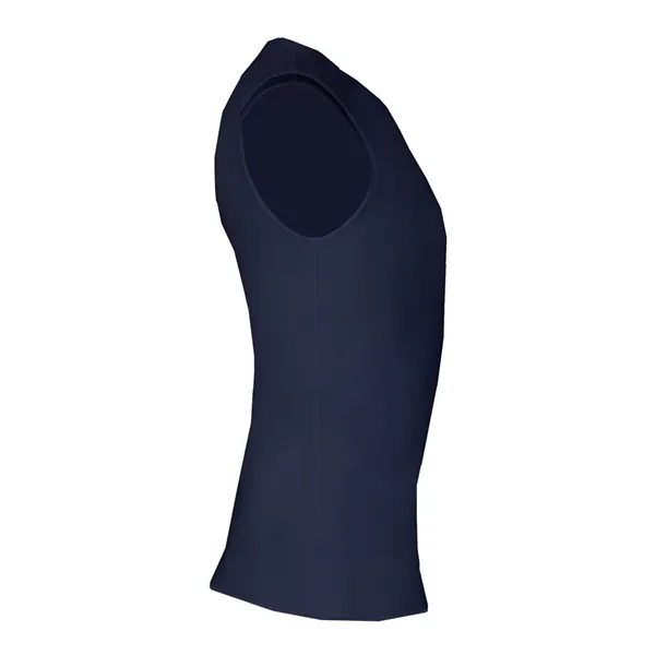 Sleeveless compression tee with stretch body fit, self-fabric collar, and double-needle... from ASI 84358 S&S Activewear