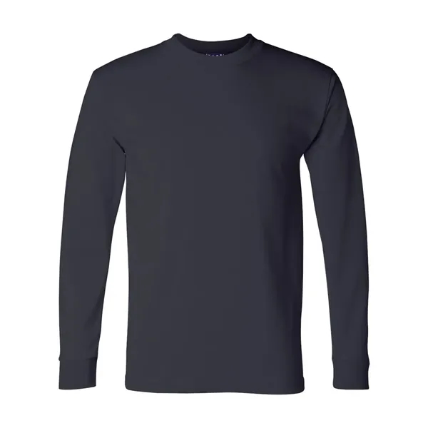Adult pre-shrunk 100% cotton long sleeve t-shirt, union made. Blank product.... from ASI 84358 S&S Activewear