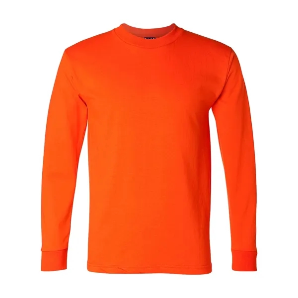 Adult pre-shrunk 100% cotton long sleeve t-shirt, union made. Blank product.... from ASI 84358 S&S Activewear