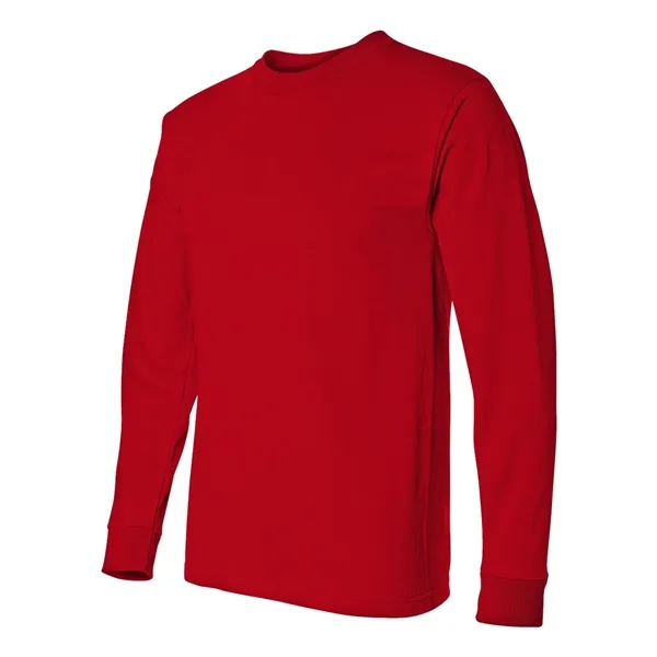 Adult pre-shrunk 100% cotton long sleeve t-shirt, union made. Blank product.... from ASI 84358 S&S Activewear